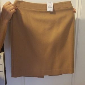 Camel color wool skirt